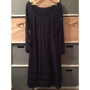 Navy and Black Colorblock Dress